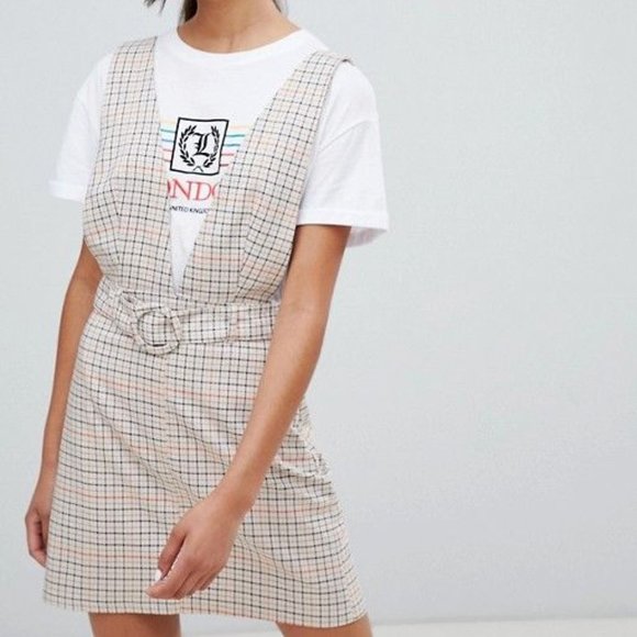 BERSHKA Plaid Dress (S) - Picture 1 of 7